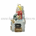Елочная игрушка "Емеля на печи" (цветная с золотом), ШФ-053С