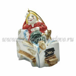 Елочная игрушка "Емеля на печи" (цветная с золотом), ШФ-053С