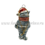 Елочная игрушка "Кот Матроскин" (цветная с золотом), ШФ-053С