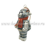 Елочная игрушка "Кот Матроскин" (цветная с золотом), ШФ-053С