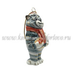 Елочная игрушка "Кот Матроскин" (цветная с золотом), ШФ-053С