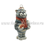 Елочная игрушка "Кот Матроскин" (цветная с золотом), ШФ-053С