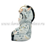 Елочная игрушка "Малыш в костюме лошадки" (цветная с золотом), ШФ-053С