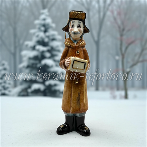 Елочная игрушка "Почтальон Печкин" (цветная с золотом), ШФ-053С