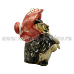 Елочная игрушка "Сова из Винни-Пуха" (цветная с золотом), ШФ-053С