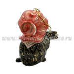 Елочная игрушка "Сова из Винни-Пуха" (цветная с золотом), ШФ-053С