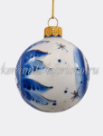 Елочная игрушка "Шарик Солнце-Месяц" (кобальт с золотом) ШФ-053С