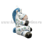 Елочная игрушка «Единорог» (цветная с золотом) ШФ-053С