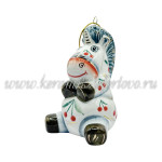 Елочная игрушка «Единорог» (цветная с золотом) ШФ-053С