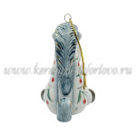 Елочная игрушка «Единорог» (цветная с золотом) ШФ-053С