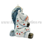Елочная игрушка «Единорог» (цветная с золотом) ШФ-053С