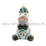 Елочная игрушка «Единорог» (цветная с золотом) ШФ-053С