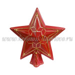 Елочная игрушка Макушка "Звезда" (цветная с золотом) ШФ-053С