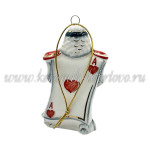 Елочная игрушка «Карта Туз» (цветная с золотом) ШФ-053С