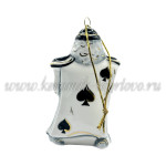 Елочная игрушка «Карта Туз» (цветная с золотом) ШФ-053С