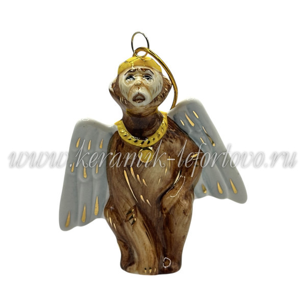 Елочная игрушка «Летучая обезьяна» (цветная с золотом) ШФ-053С
