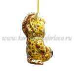 Елочная игрушка «Малыш в костюме жирафа» VIP (цветная с золотом), ШФ-053С