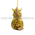 Елочная игрушка «Малыш в костюме жирафа» VIP (цветная с золотом), ШФ-053С