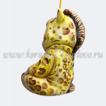 Елочная игрушка «Малыш в костюме жирафа» VIP (цветная с золотом), ШФ-053С