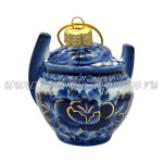 Елочная игрушка «Подкова» (кобальт с золотом), ШФ-053С