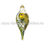 Елочная игрушка «Сосулька» VIP (цветная с золотом), ШФ-053С