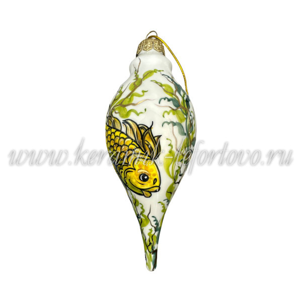 Елочная игрушка «Сосулька» VIP (цветная с золотом), ШФ-053С