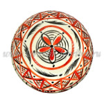 Елочная игрушка Шарик «Мезенские кони» (цветная с золотом), 0,05 л, ШФ-053С