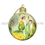 Елочная игрушка Шарик «Одуванчики» (цветная), ШФ-053С