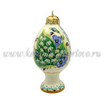 Елочная игрушка «Яйцо ХВ на ножке» Ландыши акрил, 0,05 л, ШФ-053С