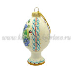 Елочная игрушка «Яйцо ХВ на ножке» Ландыши акрил, 0,05 л, ШФ-053С