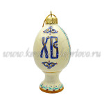 Елочная игрушка «Яйцо ХВ на ножке» Ландыши акрил, 0,05 л, ШФ-053С