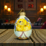 Елочная игрушка «Яйцо ХВ» Пасхальный цыпленок акрил, ШФ-053С