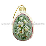 Елочная игрушка «Яйцо ХВ» Подснежники акрил, ШФ-053С