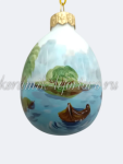 Елочная игрушка «Яйцо ХВ» Церквушка на берегу акрил, ШФ-053С