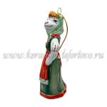 Елочная игрушка "Коза Крестьянка" (цветная с золотом), ШФ-053С