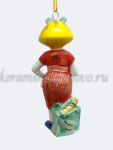 Елочная игрушка "Няня из Простоквашино" (цветная с золотом), ШФ-053С