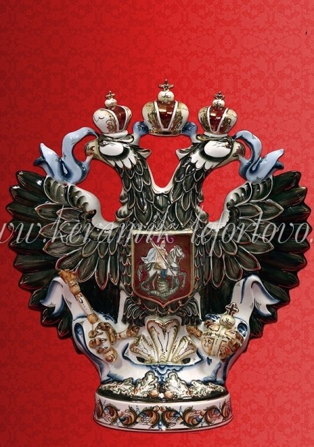 Штоф "Орел" (цветной с золотом), 2 л, ШФ-106С. Штоф "Орел" (цветной с золотом), 2 л, ШФ-106С.