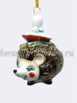 Елочная игрушка "Ежик" (цветная с золотом), 0,05 л, в асс-те, ШФ-053С