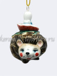 Елочная игрушка "Ежик" (цветная с золотом), 0,05 л, в асс-те, ШФ-053С