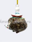 Елочная игрушка "Ежик" (цветная с золотом), 0,05 л, в асс-те, ШФ-053С