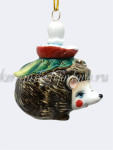 Елочная игрушка "Ежик" (цветная с золотом), 0,05 л, в асс-те, ШФ-053С