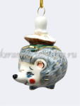 Елочная игрушка "Ежик" (цветная с золотом), 0,05 л, в асс-те, ШФ-053С