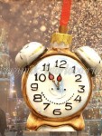 Елочная игрушка "Часы" (цветные с золотом), 0,05 л, ШФ-053С