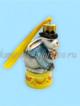 Елочная игрушка "Кролик" (цветная с золотом), 0,05 л, ШФ-053С