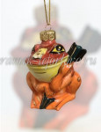 Елочная игрушка "Лягушка-царевна" (цветная с золотом),  0,05 л, ШФ-053С