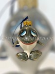 Елочная игрушка "Рыба"(Дельфин) (цветная с золотом), 0,05 л, ШФ-053С